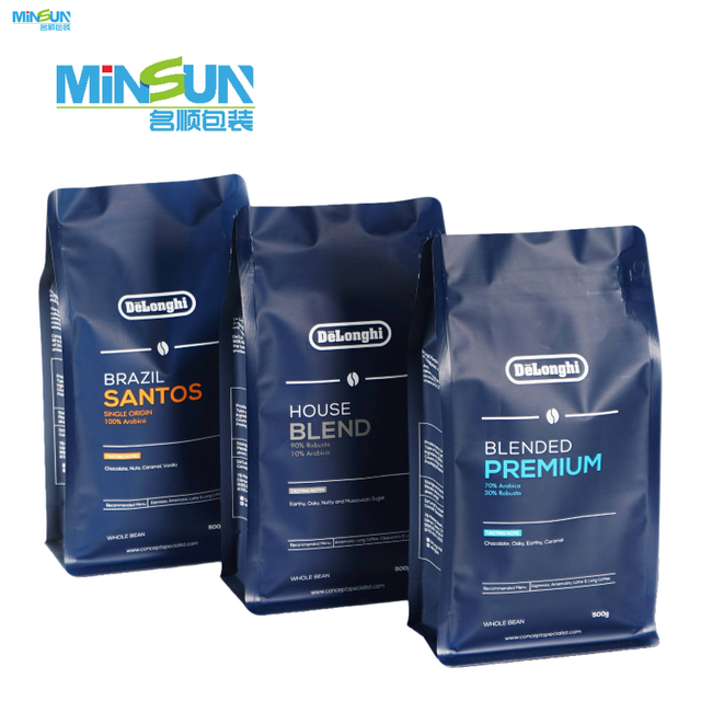 Blue Eight Side Seal Coffee Bag