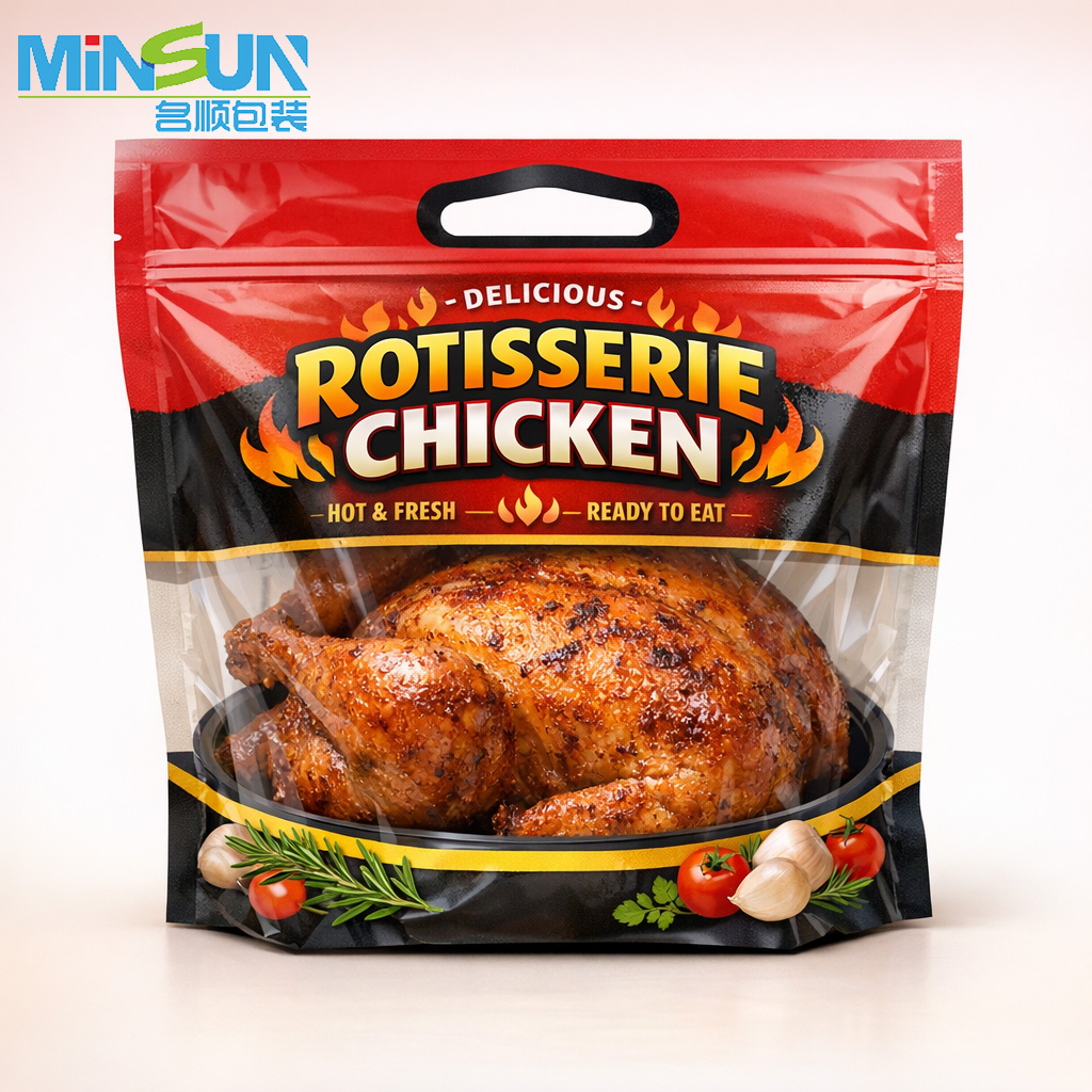  China Custom Supplier Oil Proof Disposable Heat Resistant Roasted Chicken Packaging Bag