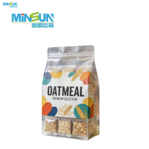 Factory Wholesale China Food Grade PE Moisture Proof Resealable Custom Printed for Breakfast Cereal Packaging Bags