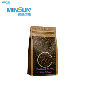 Eco-Friendly Resealable Stand-Up Kraft Paper Bag for Coffee Beans