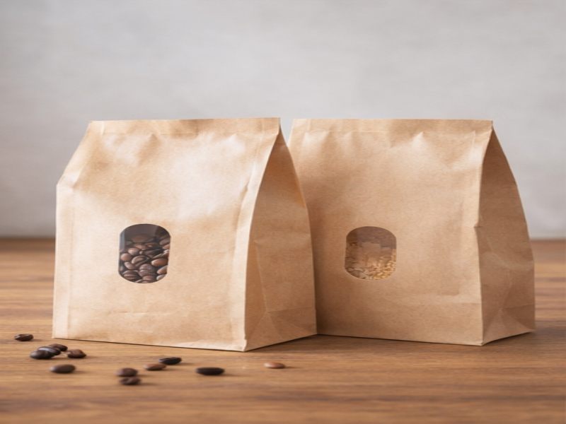 kraft paper bags with window