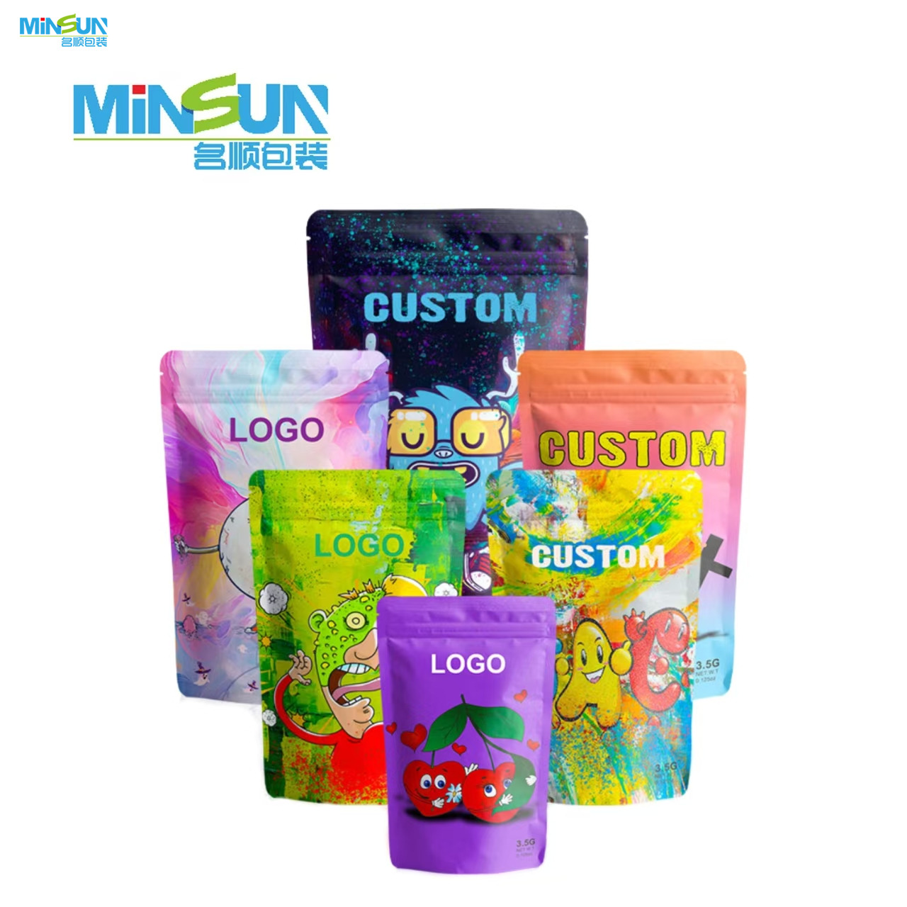 Manufacturer Custom China Food Grade Pouch for Snacks Stand Up Zipper Pouch