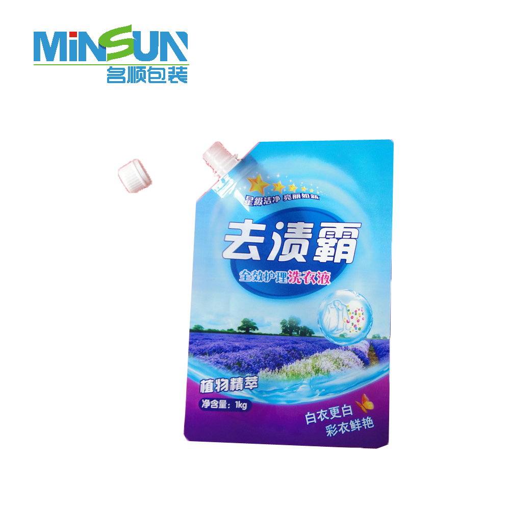 Premium Eco-Friendly Flexible Liquid Detergent Refillable Spout Pouch