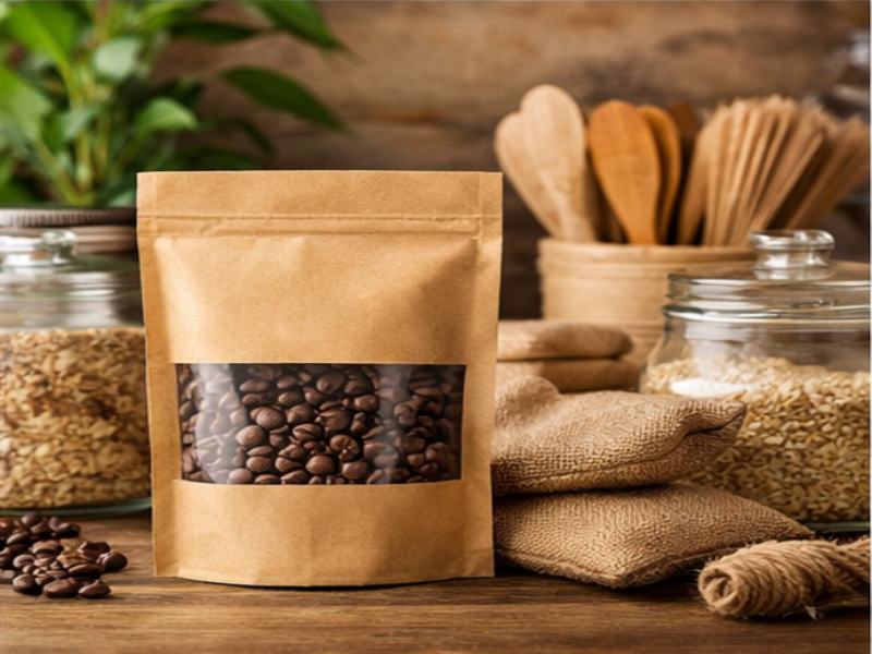 kraft paper bags with window