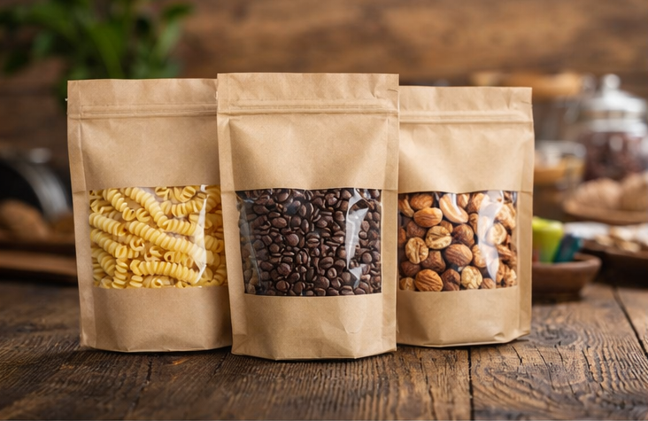 kraft paper bags with window