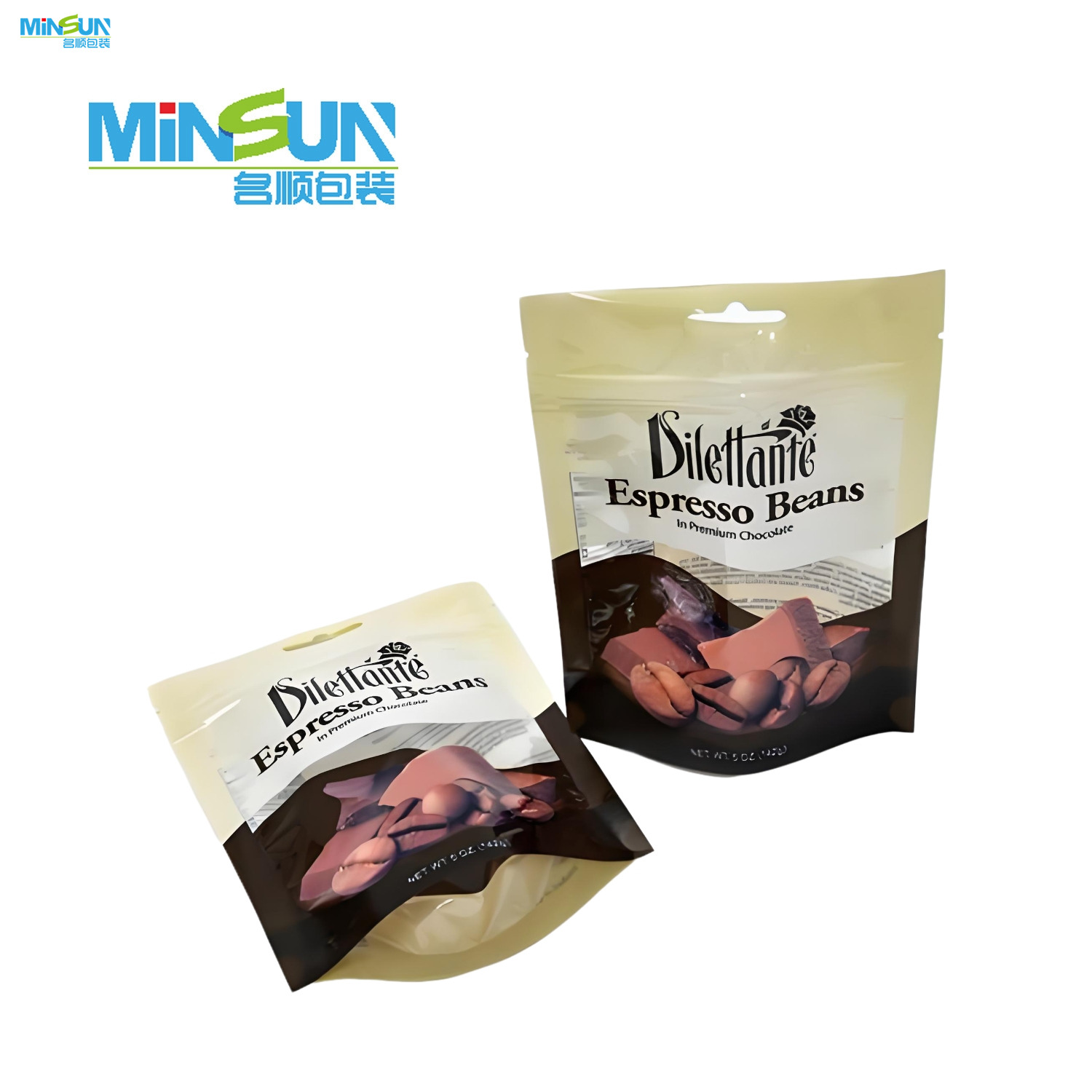 China Manufacturer Wholesale Custom Aluminum Foil Moisture-Proof Stand Up Zipper Pouch for Coffee Beans Coffee Bag